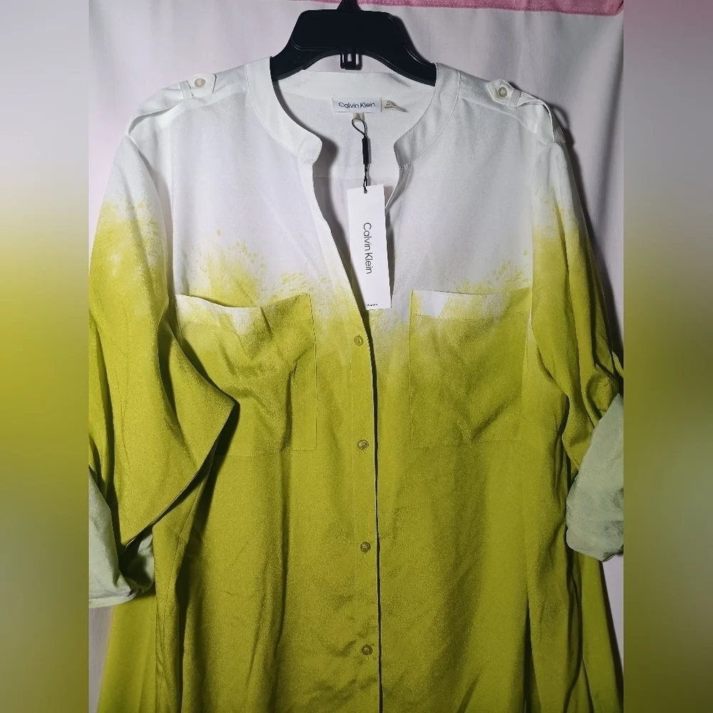 Vibrant Green Button-Up Shirt